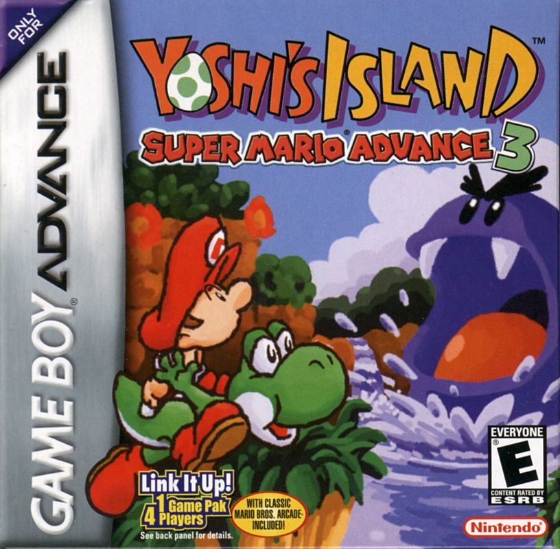 Yoshi's Island: Super Mario Advance 3 box art for GameBoy Advance